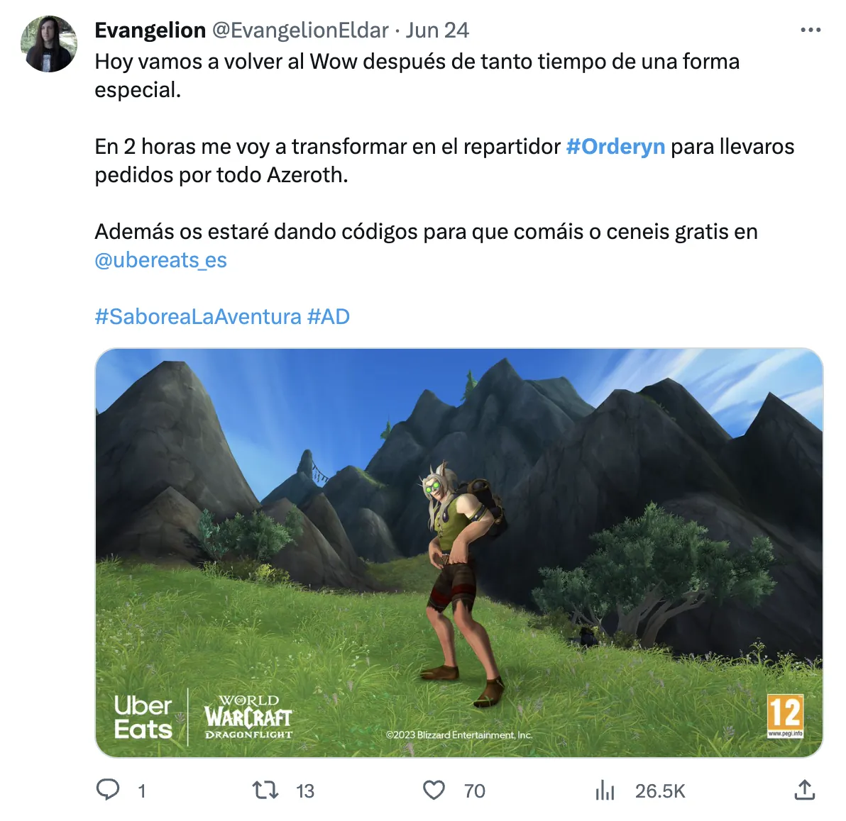 Uber Eats x World of Warcraft